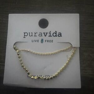 Pura Vida Gold Double-Layer Beaded Necklace